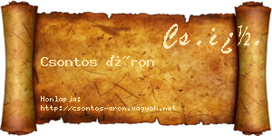 Csontos Áron névjegykártya